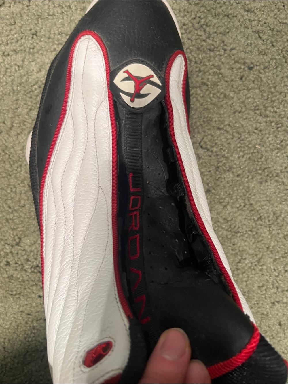 Jordan Men’s Sneakers — White / Black / Red - Picture 6 of 7